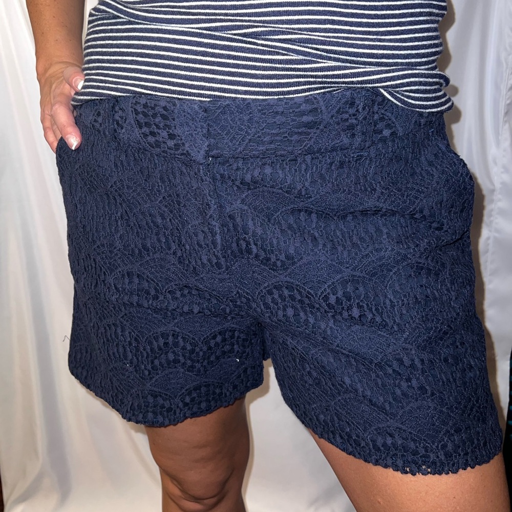 Ann Taylor Navy Lace Women's Bermudas